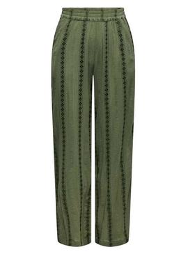 Calça Only Liana verde para mulher.