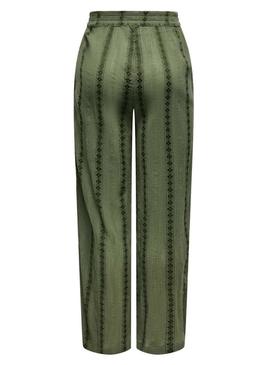 Calça Only Liana verde para mulher.