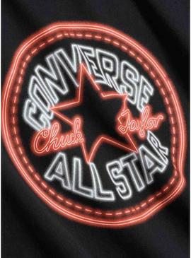 Camiseta Converse Neon Sig preta para homem.