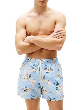 Fato de banho Tommy Hilfiger com cordão estampado floral para homem