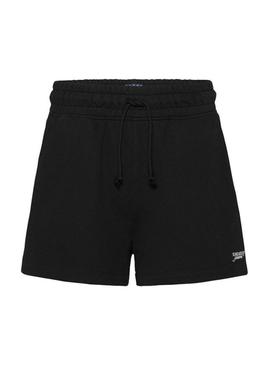 Shorts Tommy Jeans Script preto para mulher