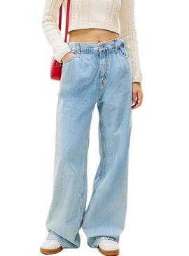 Calça de ganga Tommy Jeans Paperbag azul para mulher