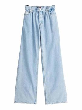 Calça de ganga Tommy Jeans Paperbag azul para mulher