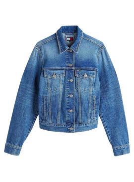 Jaqueta jeans Tommy Jeans Trucker azul para mulher.