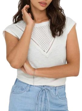 Camisa Only Delia branca para mulher