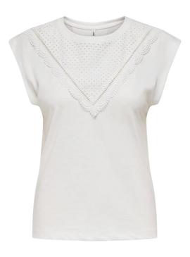 Camisa Only Delia branca para mulher