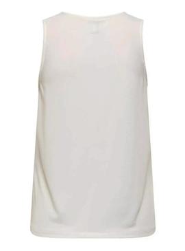 Camiseta Only Free branca e coral para mulher