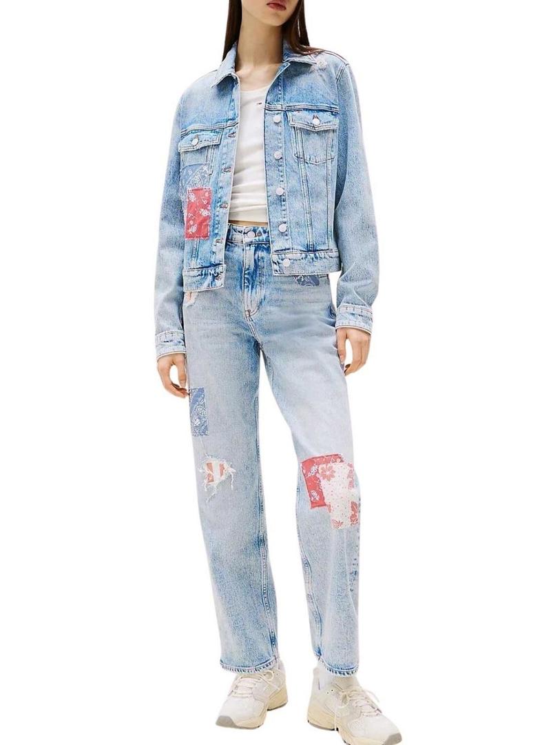 Jaqueta jeans Tommy Jeans Classic Trucker azul para mulher.