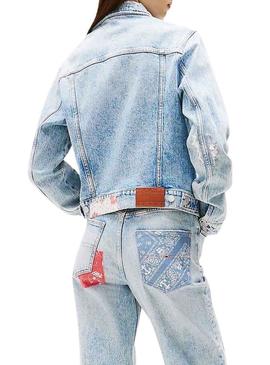 Jaqueta jeans Tommy Jeans Classic Trucker azul para mulher.