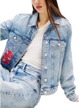 Jaqueta jeans Tommy Jeans Classic Trucker azul para mulher.