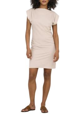 Vestido Only Jany bege para mulher