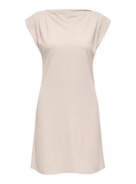 Vestido Only Jany bege para mulher