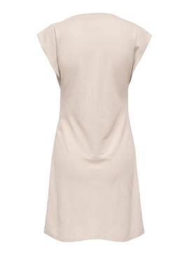 Vestido Only Jany bege para mulher