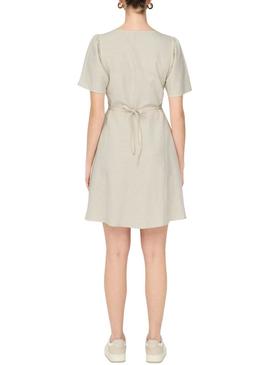 Vestido Only Vita bege para mulher.