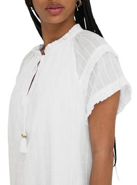 Vestido Only Nalla branco para mulher.