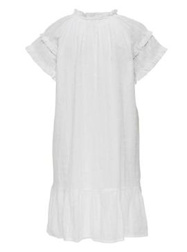 Vestido Only Nalla branco para mulher.