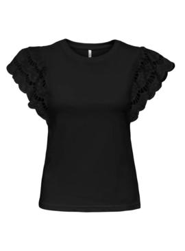 Camiseta Only Macy preta para mulher.