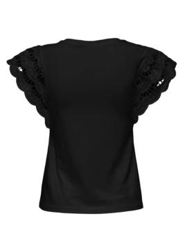 Camiseta Only Macy preta para mulher.