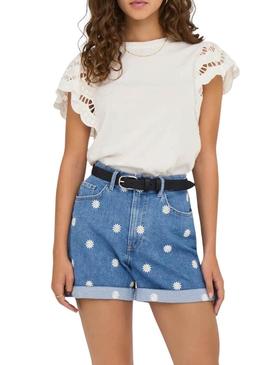 Camisa branca Only Macy para mulher.