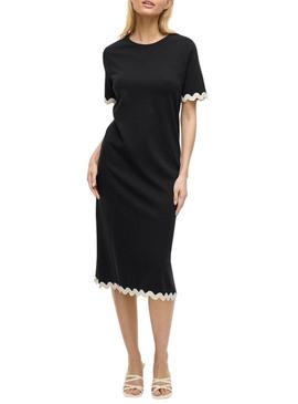 Vestido Vila Calisa preto para mulher.