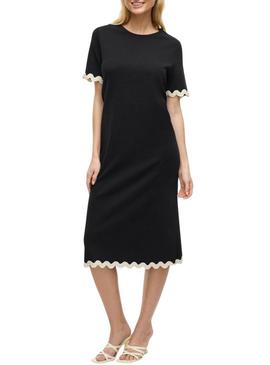 Vestido Vila Calisa preto para mulher.