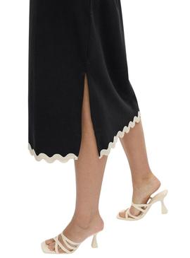 Vestido Vila Calisa preto para mulher.