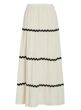 Saia Vila Manda bege para mulher