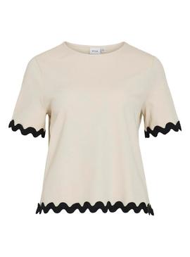 Top Vila Calisa bege para mulher