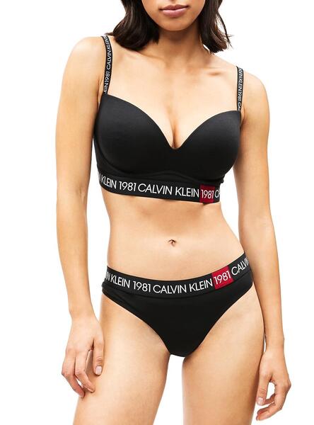 Calvin Klein Underwear PLUNGE - T-Shirt BH - black/schwarz 