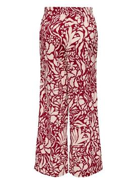 Calça Only Kaleen vermelha  para mulher