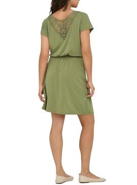 Vestido Only Freda Batsleeve verde para mulher