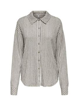 Camisa Only Lottie tostado para mulher.