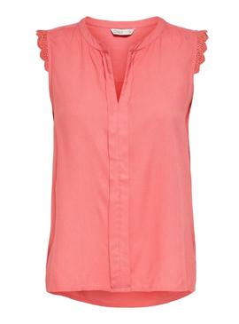 Blusa Only Kimmi Coral para mulher.