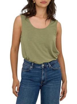 Camiseta Only Freda verde para mulher