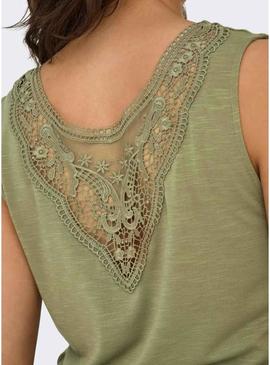 Camiseta Only Freda verde para mulher