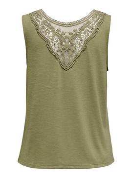 Camiseta Only Freda verde para mulher