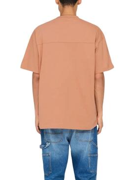 Camiseta Only and Sons King Loose laranja para homem.