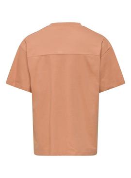 Camiseta Only and Sons King Loose laranja para homem.