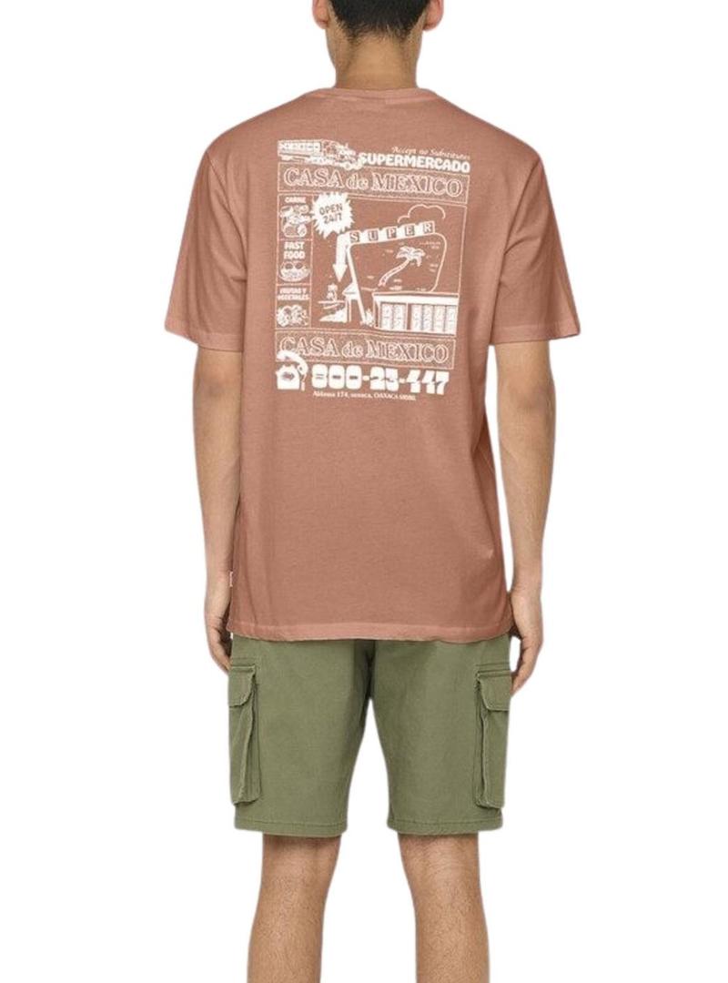 Camisa Only and Sons Manuel Casa México em telha para homem.