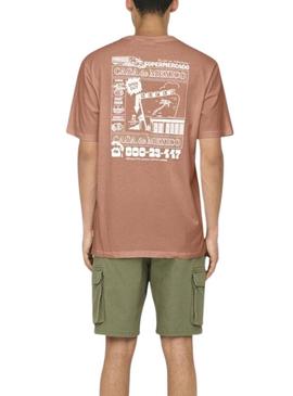 Camisa Only and Sons Manuel Casa México em telha para homem.