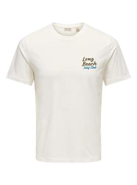 Camiseta Only and Sons Magnus Longbeach para homem