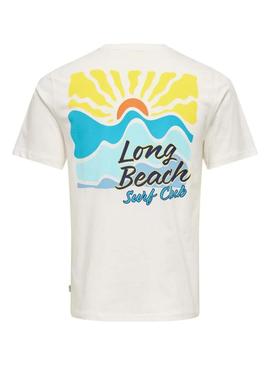 Camiseta Only and Sons Magnus Longbeach para homem