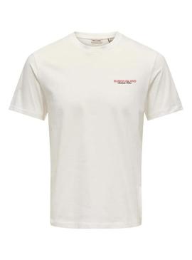 Camiseta Only and Sons Magnus Burgh Island para homem.