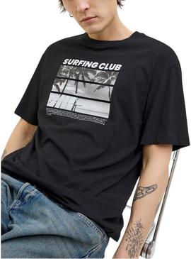 Camisa Jack and Jones Porto preta para homem.