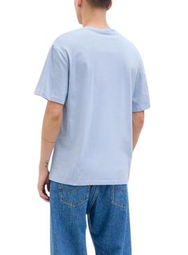 Camisa Jack and Jones Porto azul para homem.