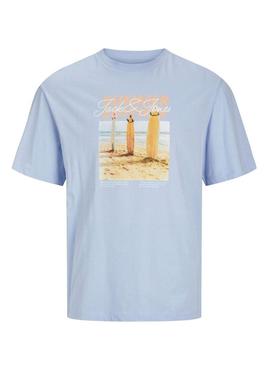 Camisa Jack and Jones Porto azul para homem.