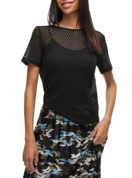 Camiseta Vila Mine preta para mulher