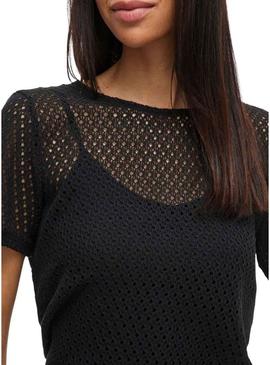 Camiseta Vila Mine preta para mulher