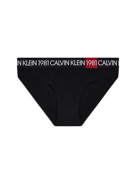 Calcinha Calvin Klein Bikini Brief 1981 Bold Preto