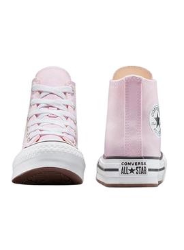 Tênis Converse Chuck Taylor All Star Lift Platform rosa para meninas e meninos.
